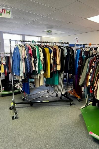 Hangar clothes hanging on rack