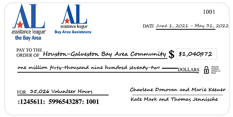 Assistance League of the Bay Area Returns over $1 Million to the Community