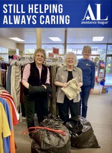 ALB members gathering clothing to donated to Lighthouse Mission