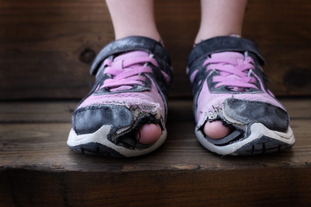 worn out shoes