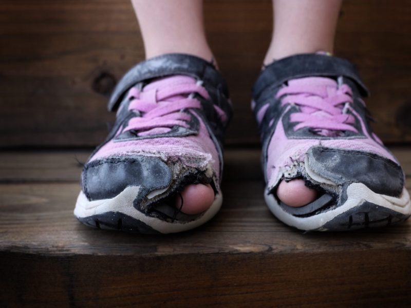 worn out shoes