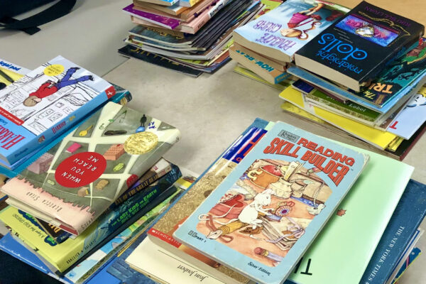 Books collect by Assistance League members