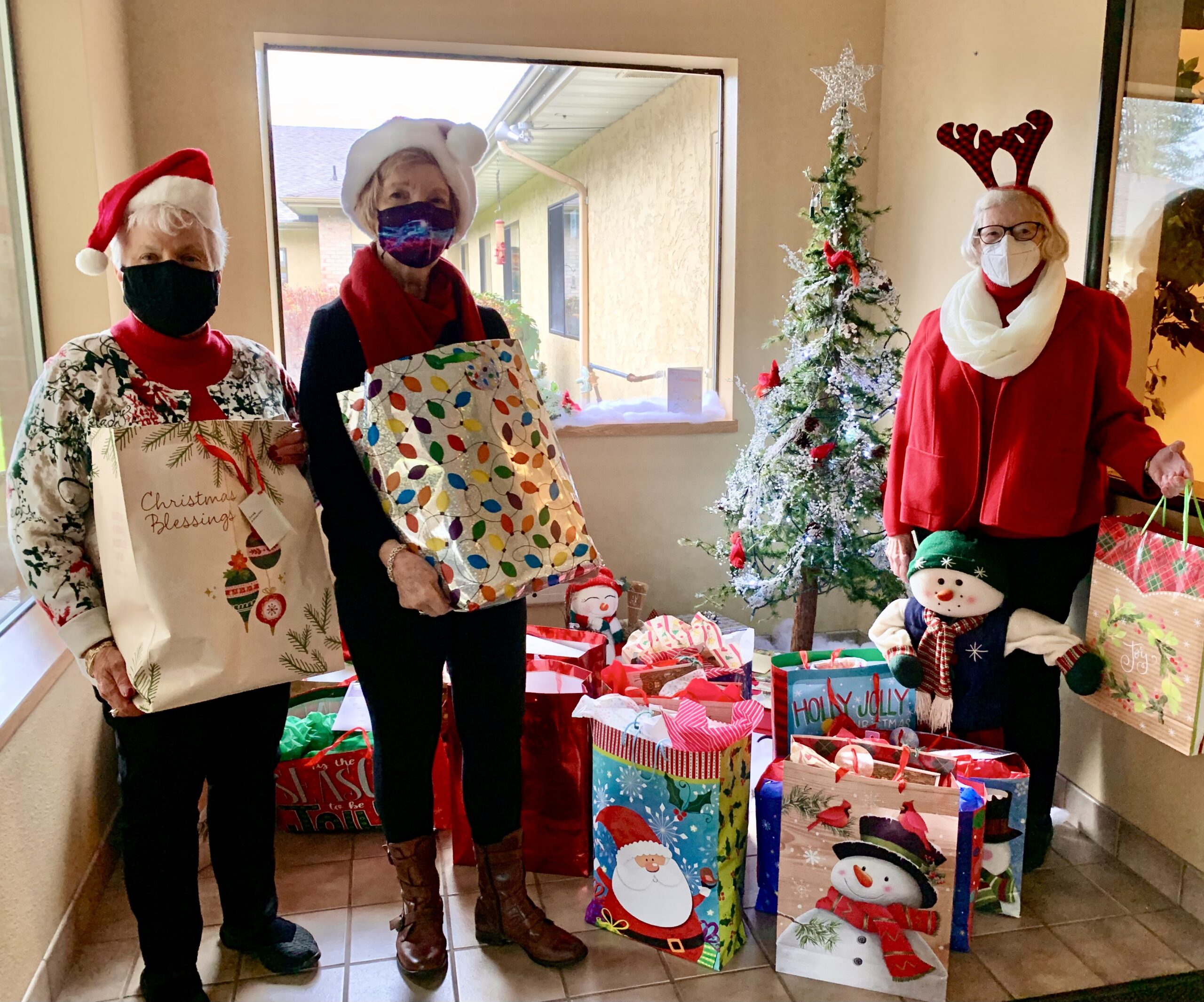 Distributing Christmas Gifts to Mt. Baker Care Center