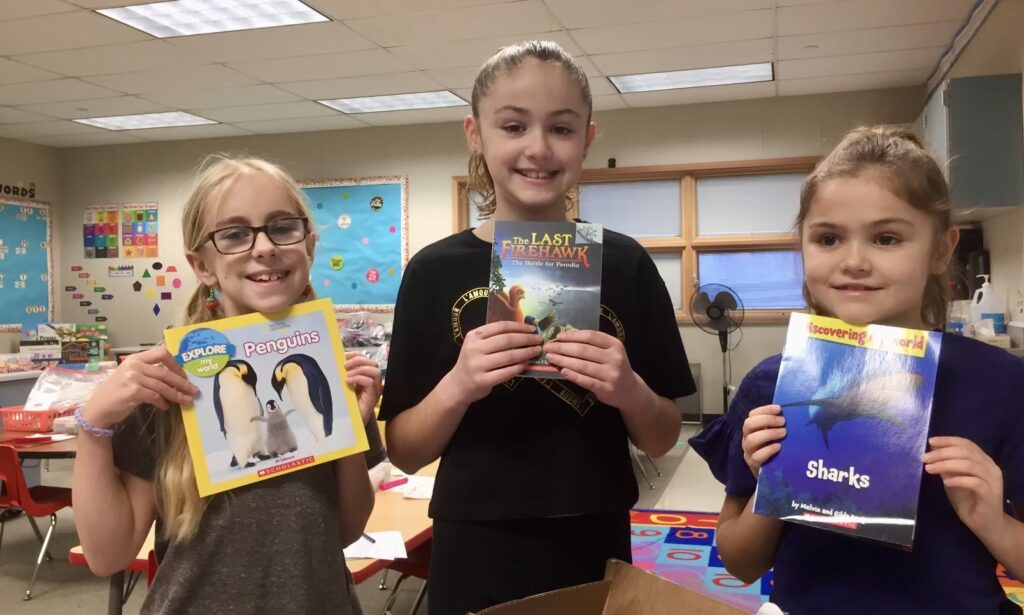 Eagleridge Elementary School Library Receives Donation of Animal Books from Books and Beyond Program