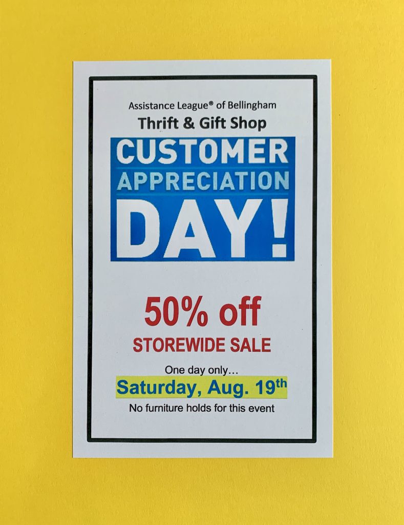 Thrift & Gift Shop Customer Appreciation Day - Saturday, August 19th