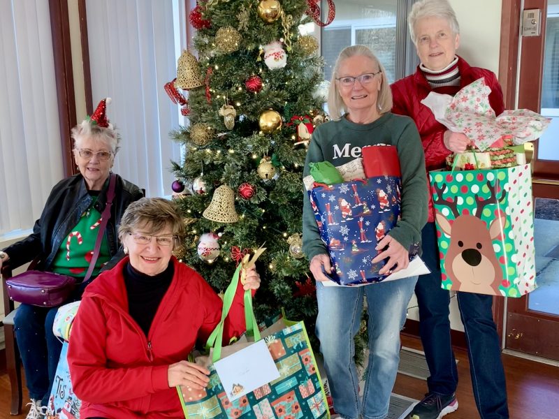 Delivering Christams Gifts to St. Francis Care Center