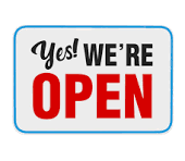 Yes, we're open