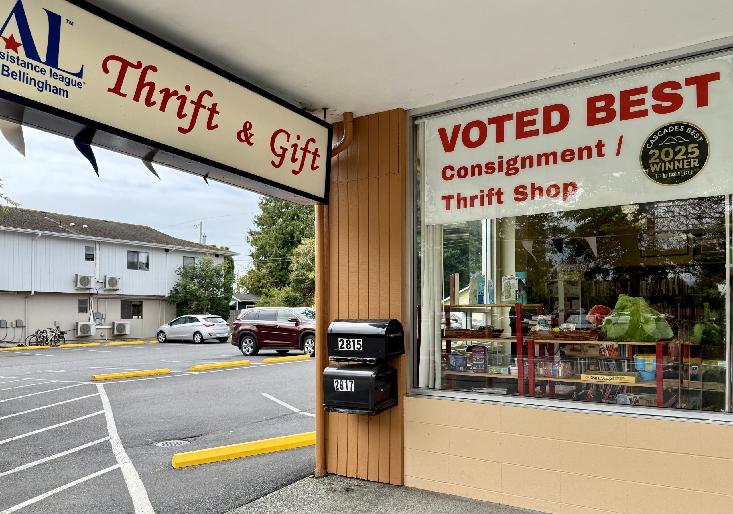 New sign in Thrift Shop Window