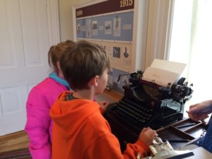 There’s even an old typewriter in the History room