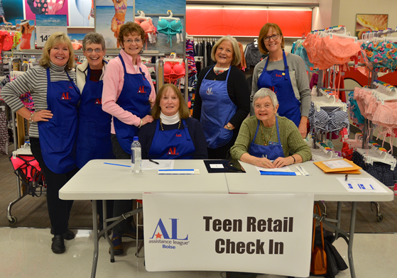Members at Teen Retail Check In desk