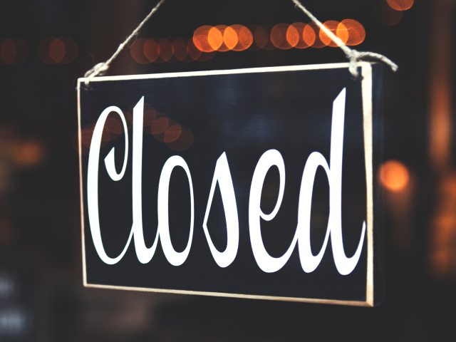 Closed sign