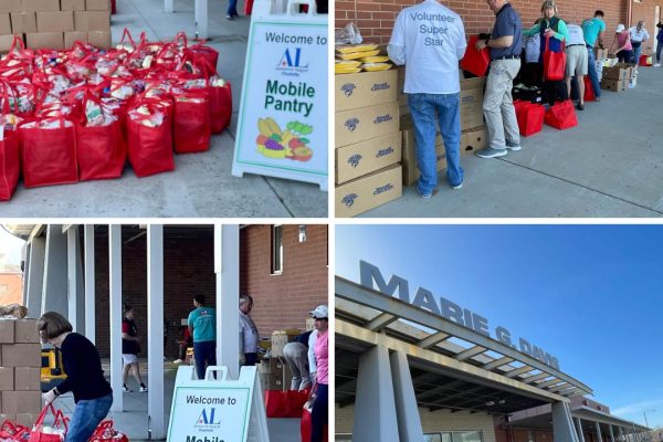 Assistance League members at a food pantry