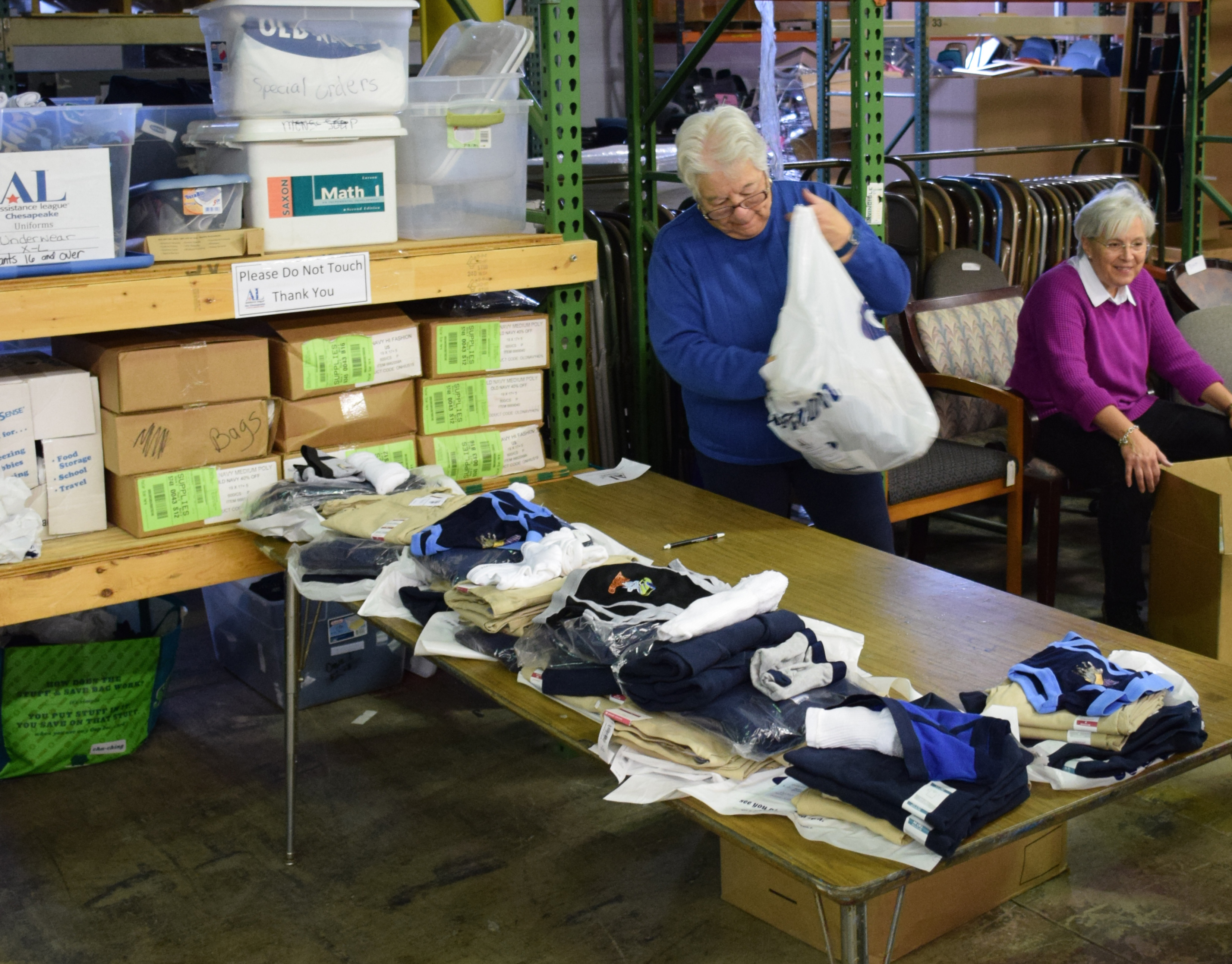 AL Chesapeake Operation School Bell Kids in Need Uniform Packing January 2017