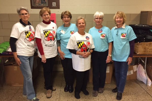 Assistance League of the Chesapeake members help at Homeless Resource Day