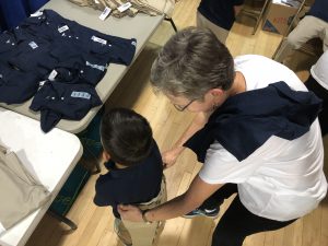 Uniform measuring, Assistance League of the Chesapeake