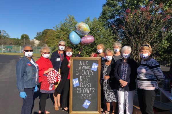 Attendees at the Stork's Nest Baby Shower