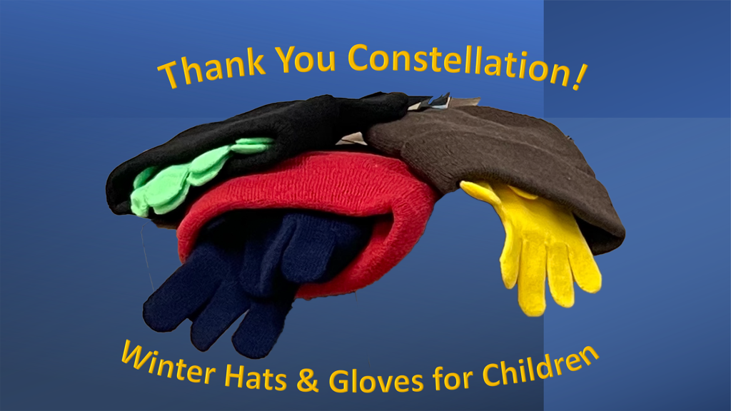 Constellation Energy Grant for hats and gloves