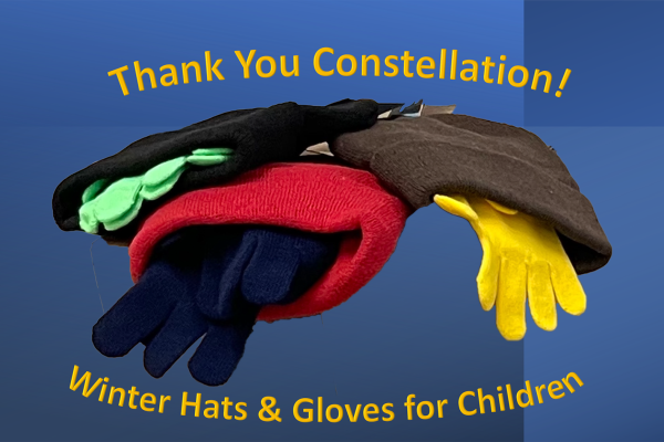 Constellation Energy Grant for hats and gloves