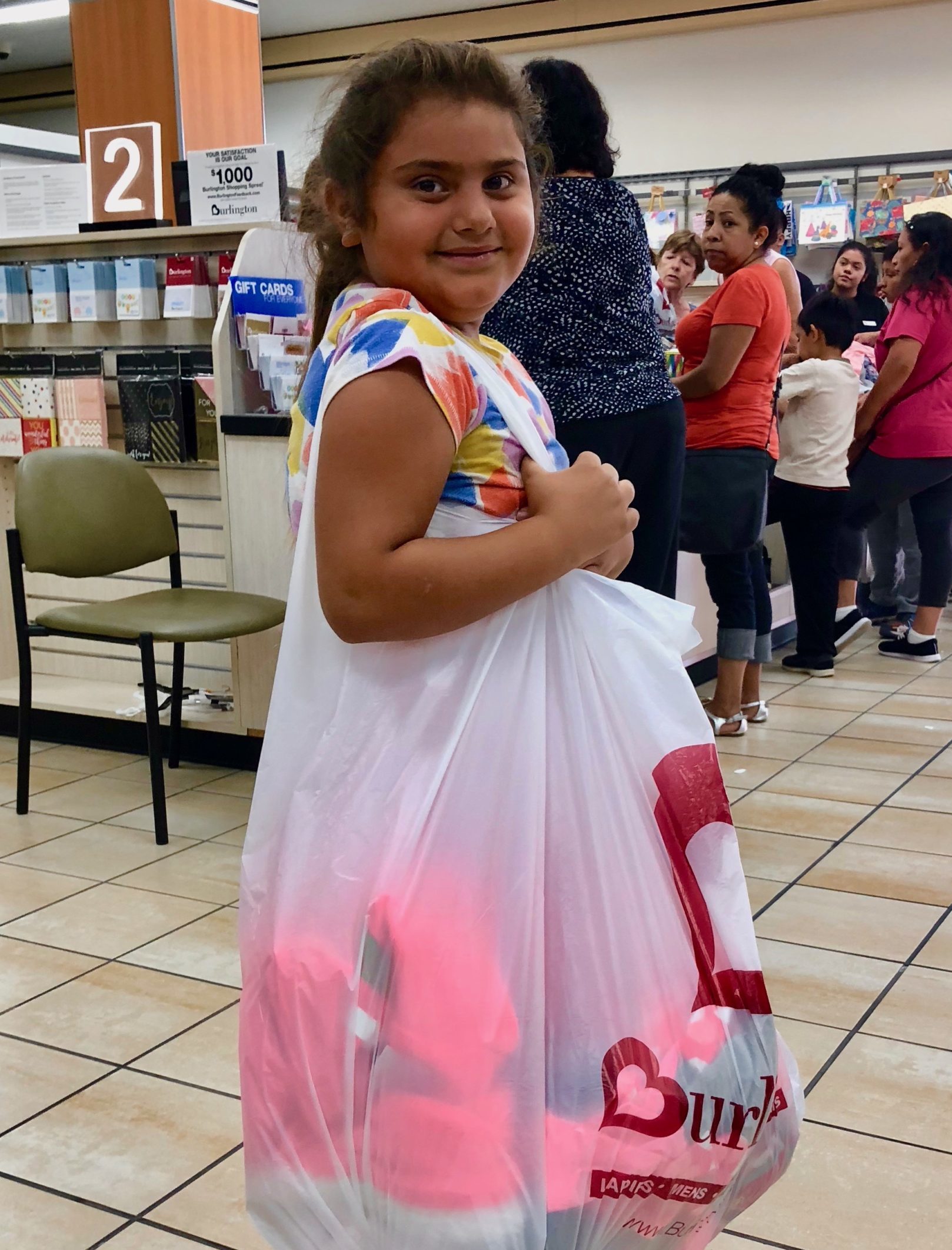 OSB girl with Burlington bag