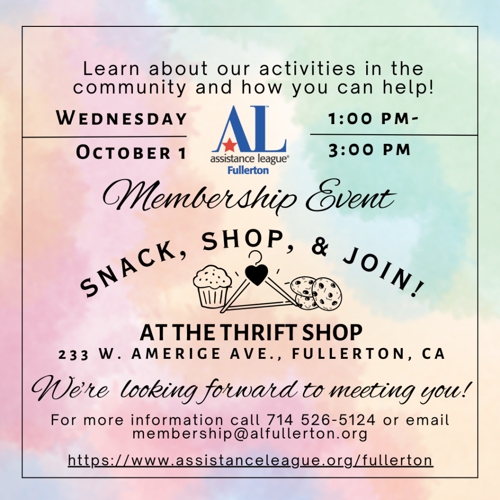 Membership Open House October 1st