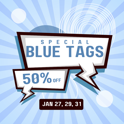 Blue Tag Sale - 50% Off