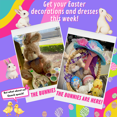 Easter Decorations and Dresses Now Available