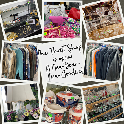 Thrift Shop Reopens Tuesday, January 6, 2026