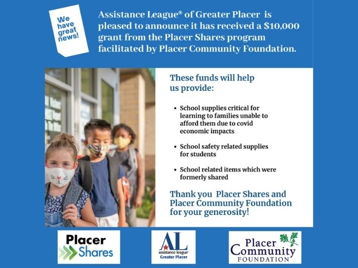 Placer Shares awards $10,000 Grant!