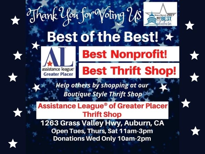 Voted Best of the Best for Nonprofit and Thrift Shop!