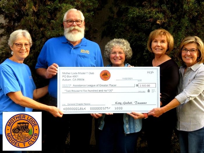 Mother Lode Model T Club Makes Donation!