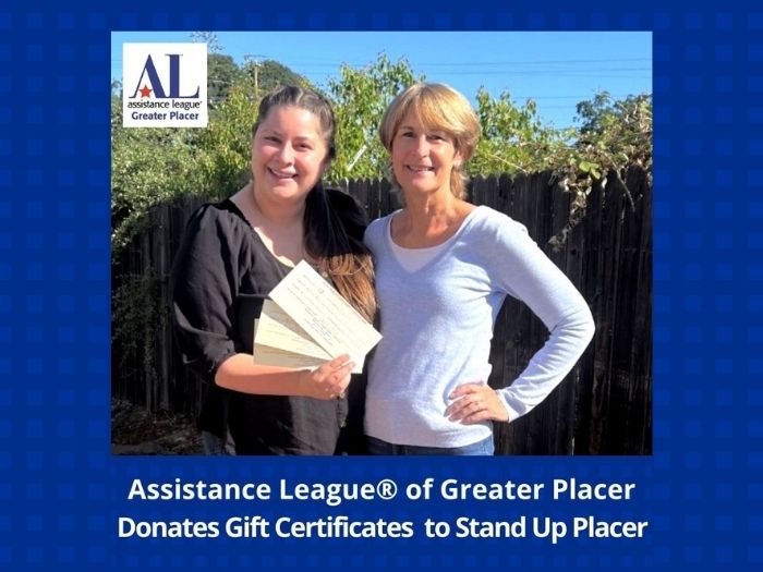 Stand Up Placer Receives Gift Certificates