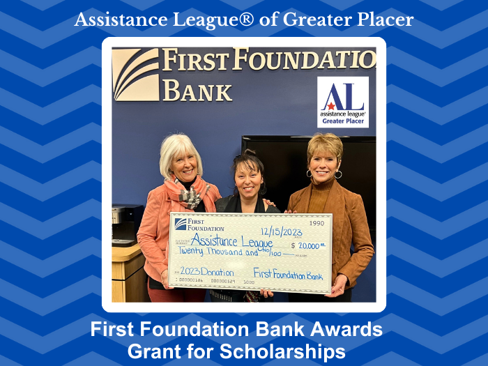First Foundation Bank Awards Scholarship Grant