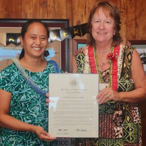 State Rep. Della Au Belatti and Mary Monohon