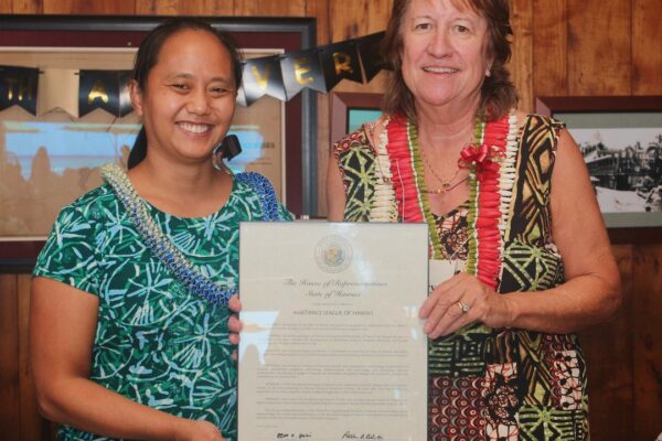 State Rep. Della Au Belatti and Mary Monohon