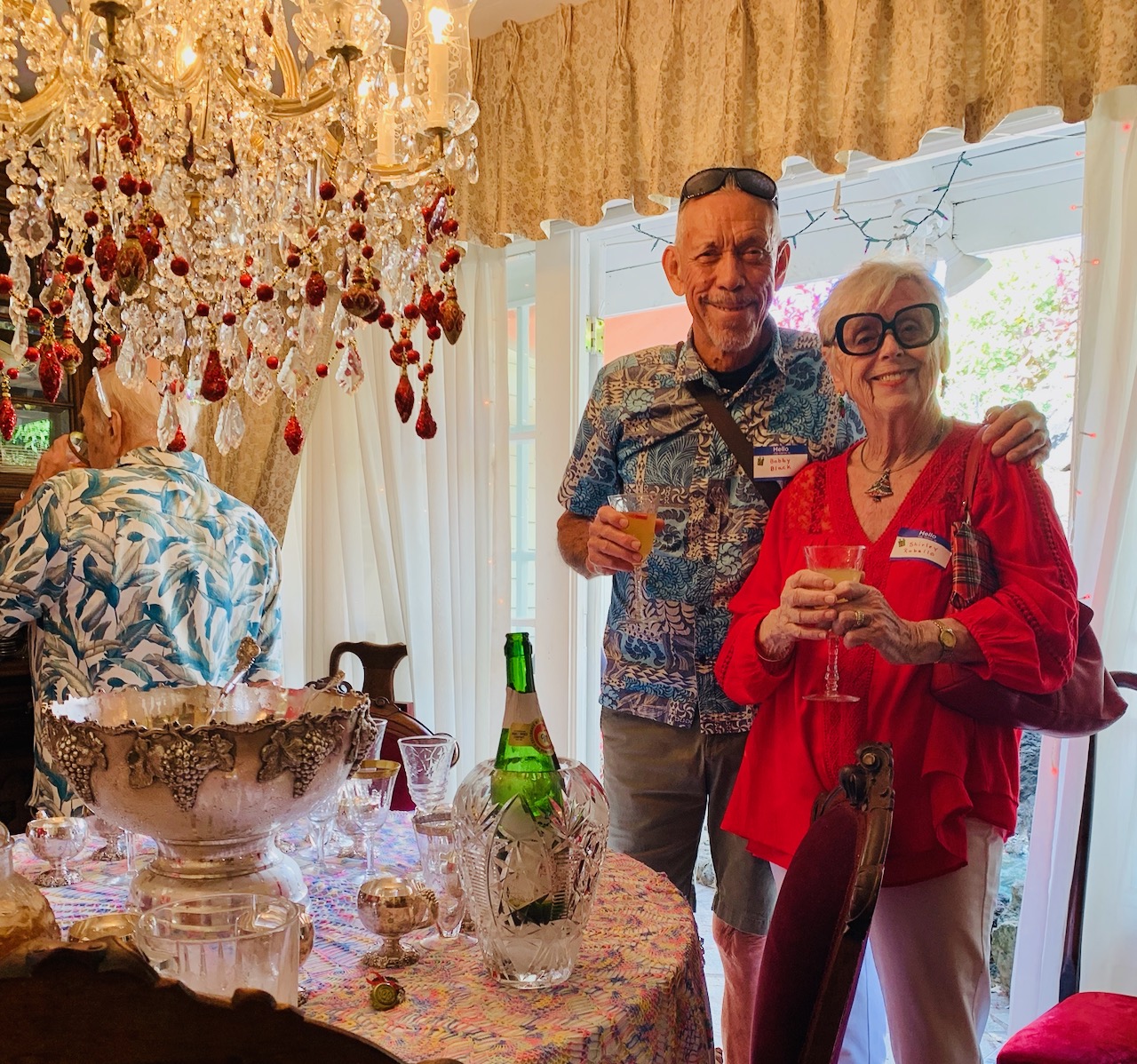 Bobby Black and Shirley Rebello sampling the punch