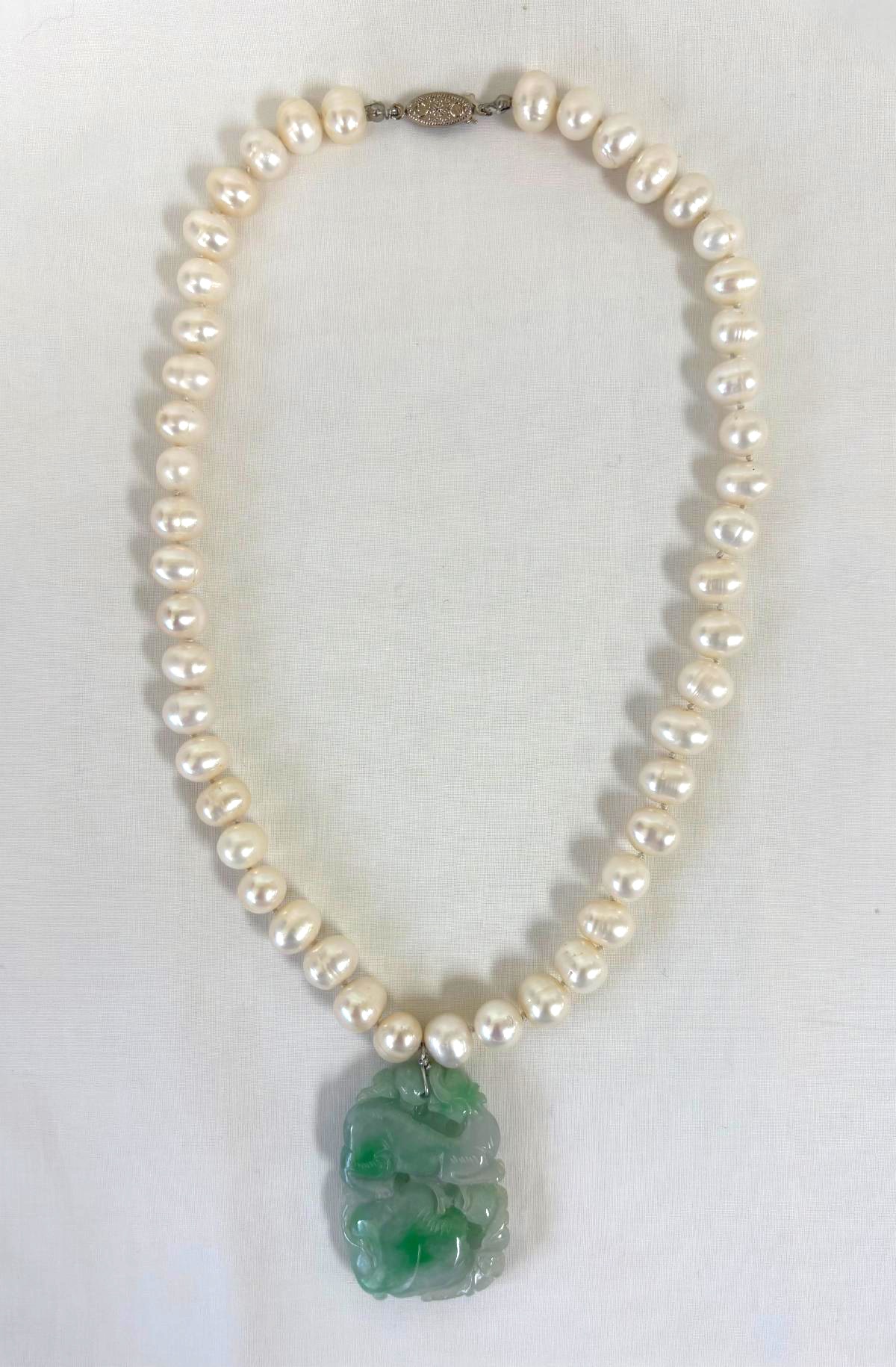 Pearl and Jade Necklace