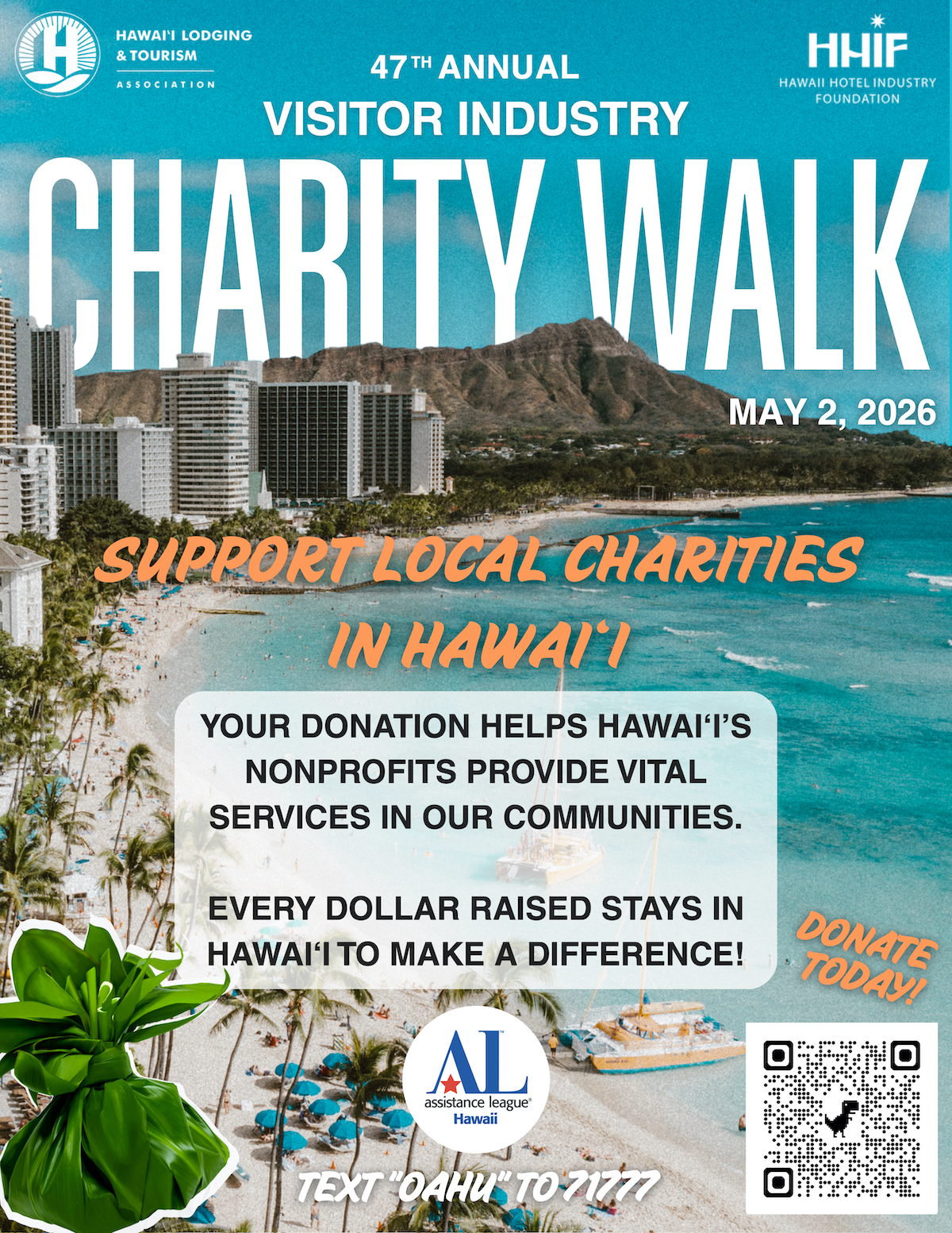 Hawaii Visitor Industry's Charity Walk; SCAN in the QR code!