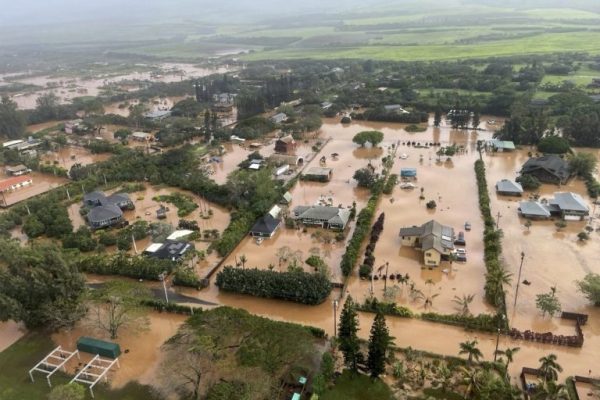 Flooded Waialua town