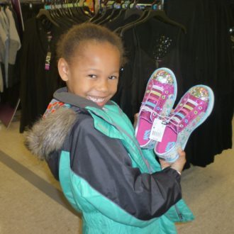 Thrift_young girl with shoes