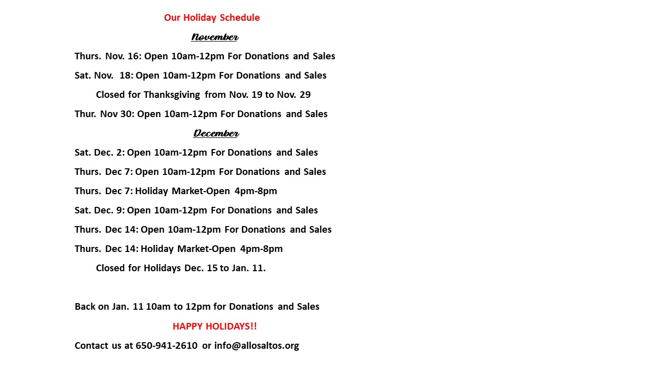 ALLAHolidayHours