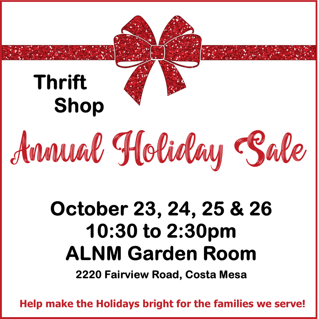 Thrift Shop Annual Holiday Sale