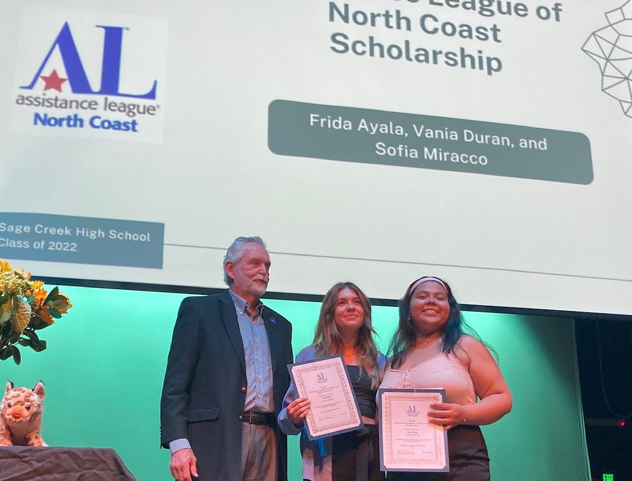 Ken Clark with 2 Sage Hill students 2022
