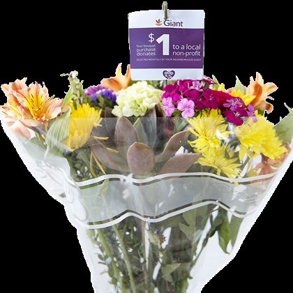 An image of a bouquet purchased from Giant Foods