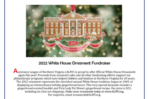 Flyer announcing the 2022 White House Ornament drive