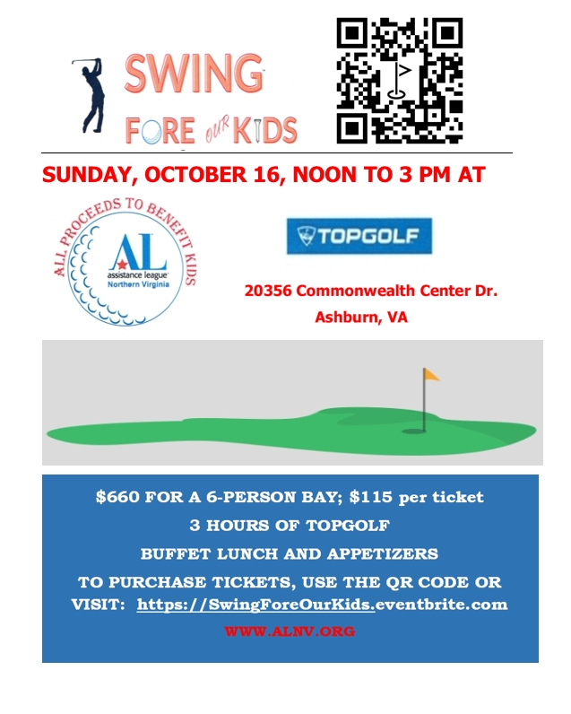 Flyer announcing the 2nd annual Swing fore Kids event