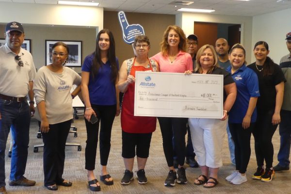 Allstate presents ALNV with a generous donation to further support our efforts in NOVA