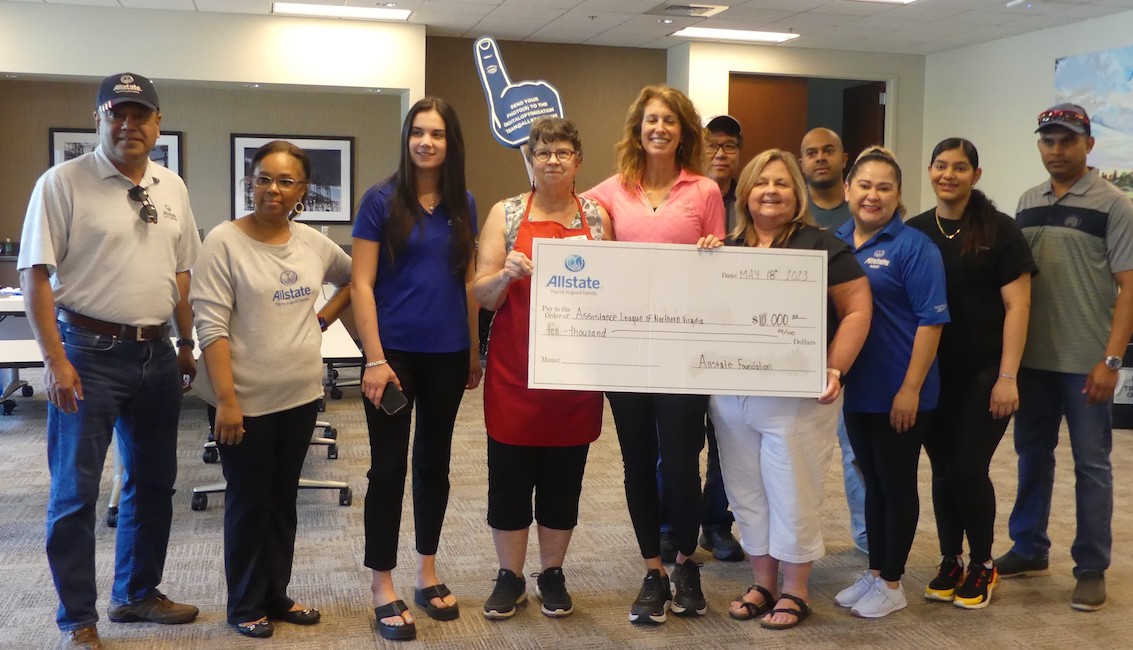 Allstate presents ALNV with a generous donation to further support our efforts in NOVA