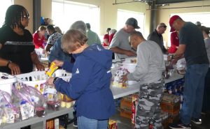 An image of a food-bag assembly line