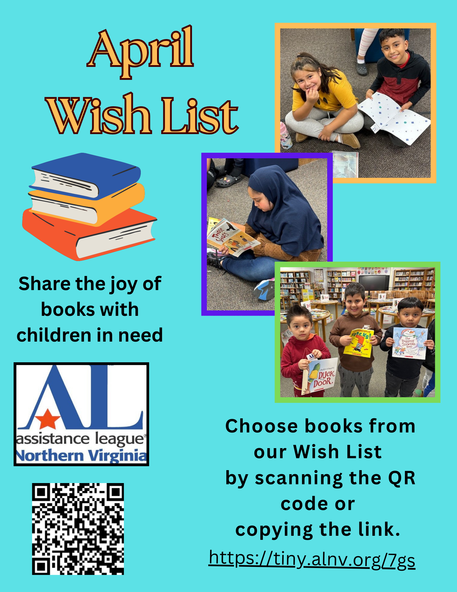 A flyer for the ALNV April Wishlist