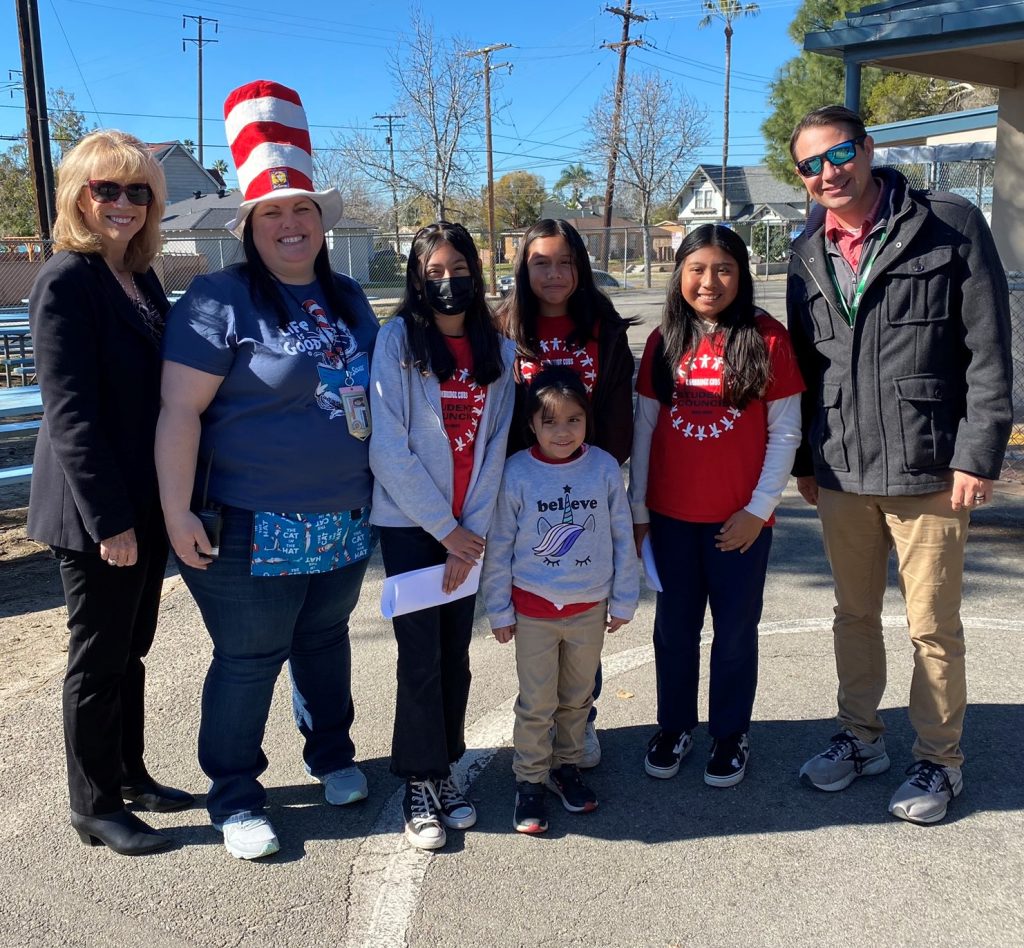 President Leslie Sorrells is Principal for a day